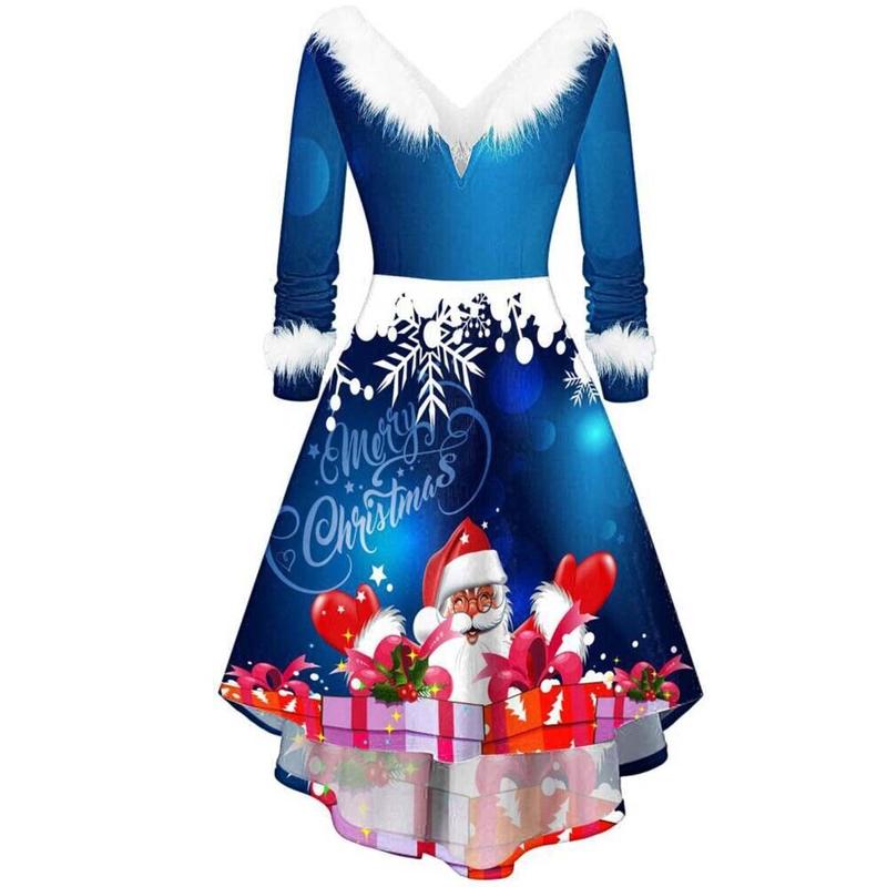 Mrs Santa Claus Christmas Fancy Dress Womens Xmas Party Cosplay Costume Outfit