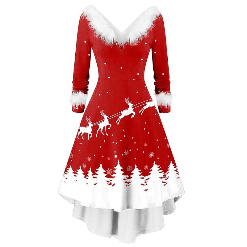 Mrs Santa Claus Christmas Fancy Dress Womens Xmas Party Cosplay Costume Outfit