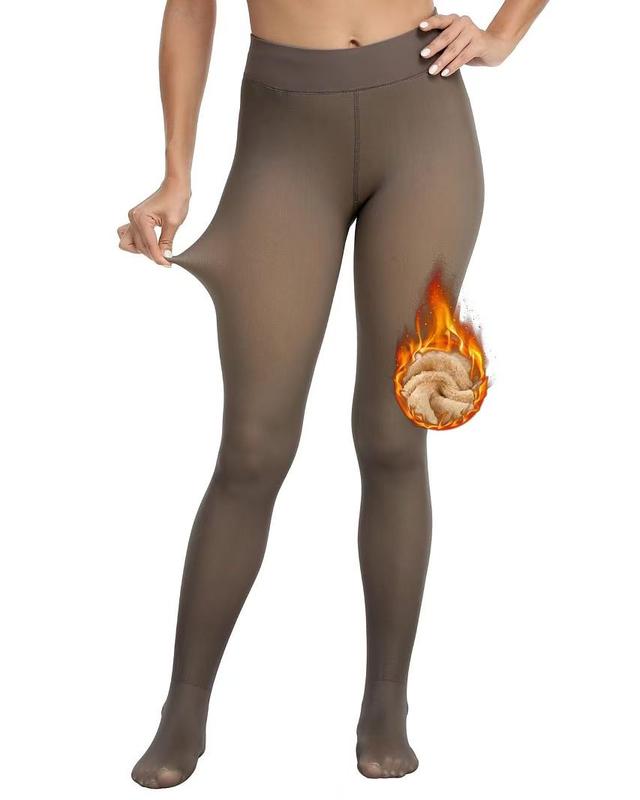 THE ORIGINAL! 4 SHADES ·SIZE XS -3XLMAGIC FLEECE LINED LEGGINGS ,CLOSED FOOT(LOOKS LIKE PANTYHOSE) Winter ComfortFleece Tights Available in Plus Size and Brown Fur-NY-025