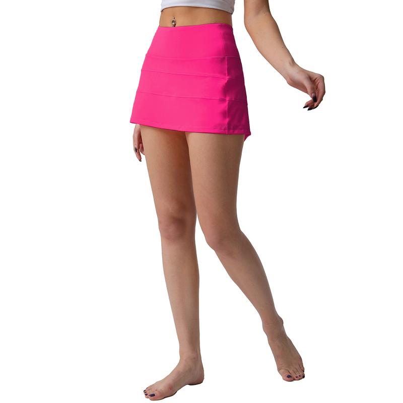 High Waisted Pleated Tennis Skirt with Pockets Athletic Golf Skorts for Sexy Women Casual Workout Built-in Casual Shorts Running Shorts Outdoor Jogger Shorts Zipper Fabric Womenswear