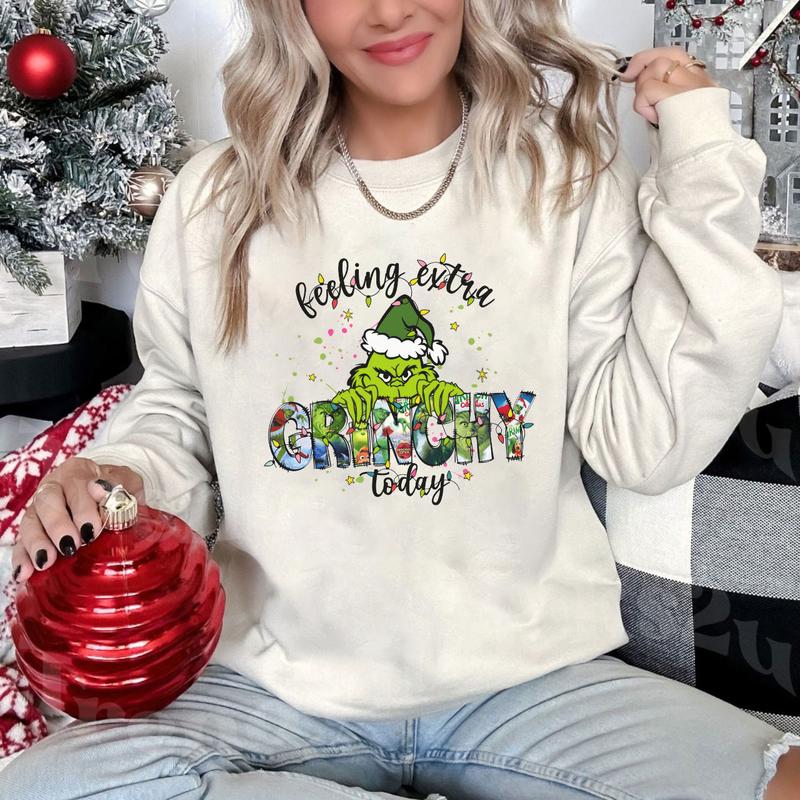 Feeling Extra Today Sweatshirt ,Merry Christmas Shirt , Retro Christmas Shirt , Green Guy