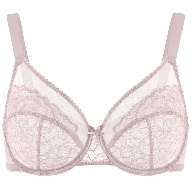 HSIA Enchante Floral Lace Underwire Unlined Unpadded Plus Size Full Coverage Bra Comfort Fabric