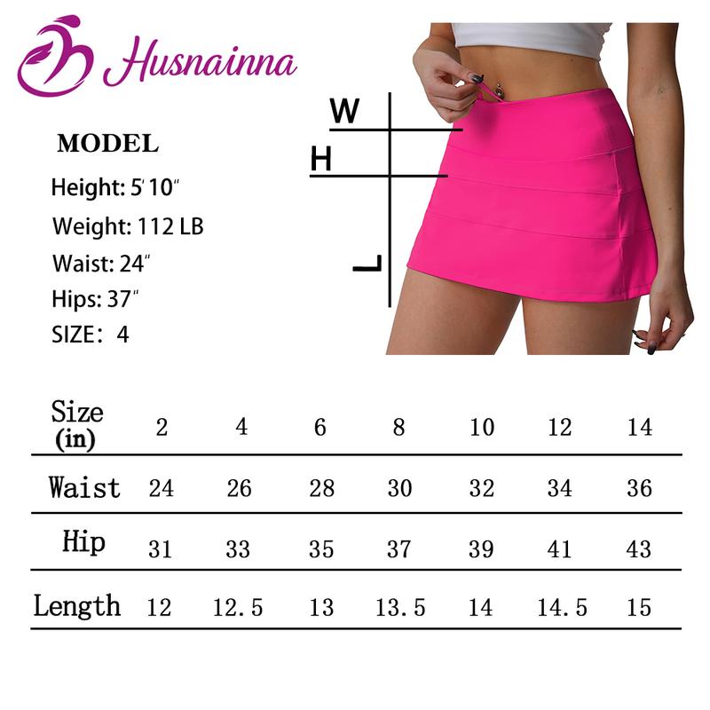 High Waisted Pleated Tennis Skirt with Pockets Athletic Golf Skorts for Sexy Women Casual Workout Built-in Casual Shorts Running Shorts Outdoor Jogger Shorts Zipper Fabric Womenswear