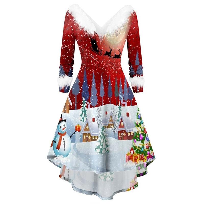 Mrs Santa Claus Christmas Fancy Dress Womens Xmas Party Cosplay Costume Outfit