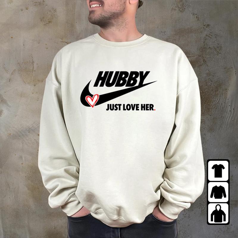 Hubby Wifey Just Love HimHer Funny Christmas Hoodies Pull over Matching Love Couples Valentines Matching