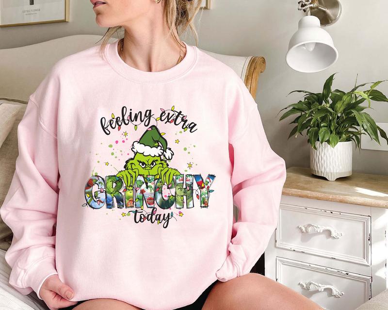 Feeling Extra Today Sweatshirt ,Merry Christmas Shirt , Retro Christmas Shirt , Green Guy