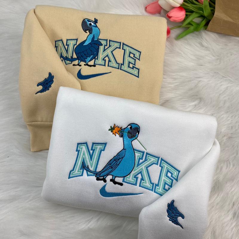 Bird Embroidery Sweatshirt, Cartoon Embroidery Sweatshirt, Couples' Clothing Sets, Womenswear Long Sleeve Embroidery Sweatshirt, Matching Couple Sweater, Trending Sweatshirt