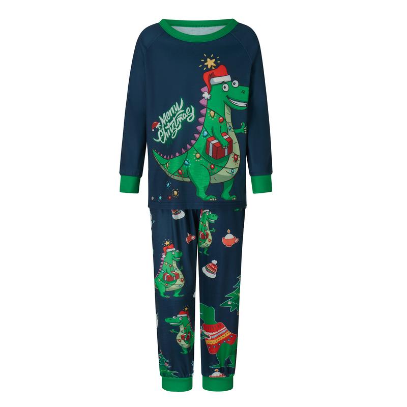 Christmas Pajamas For Family Dinosaur Print Cute Holiday Sleepwear Set Merry Christmas Matching Pjs