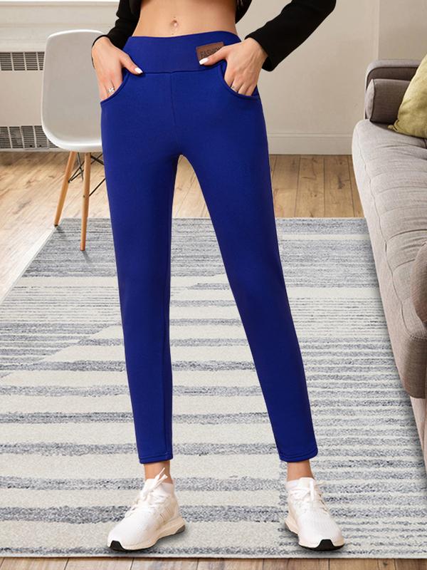 2pcs Ultra-Soft Plush Pants for Women - Cozy, Slim Fit with Elastic Waistband, Perfect for Winter Loungewear & Sleepwear