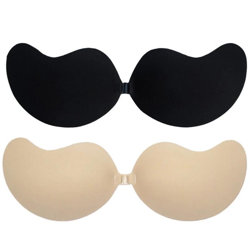 1 2pcs Silicone Mango Strapless Underwear Bra Women Invisible Nipple Cover Seamless Push Up Bralette Sexy Chest Sticker Lingerie