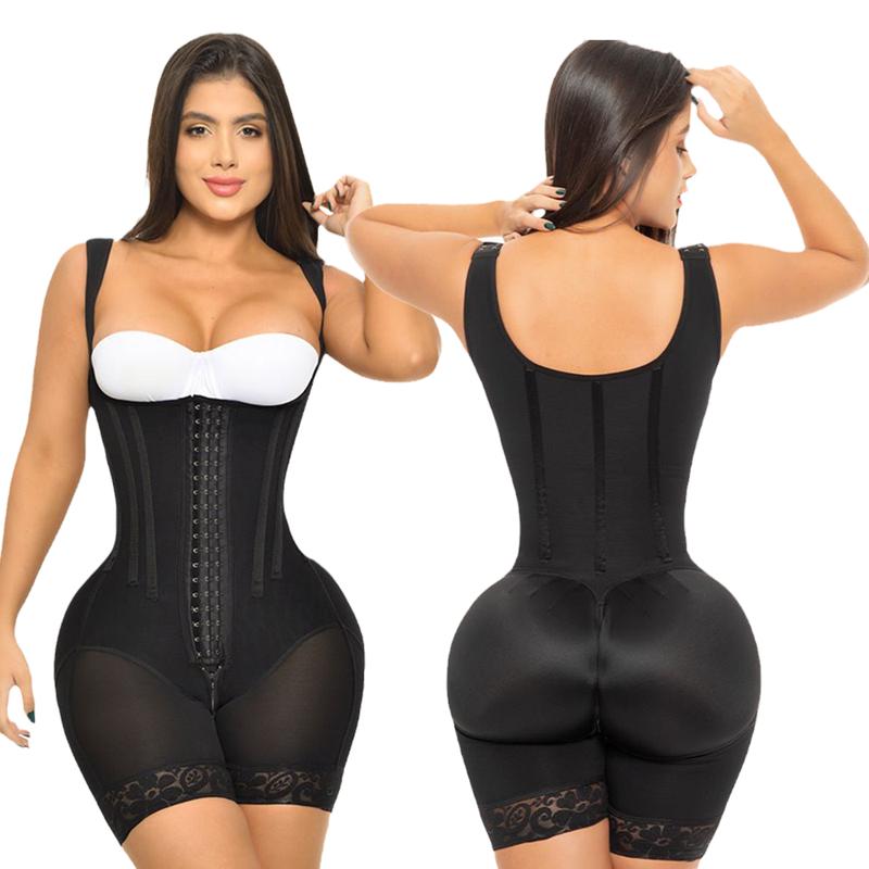 Fajas Colombianas Slimming Corset for Women Compression Bodysuit Open Chest Waist Trainer Shapewear Post Surgery Butt Lifter