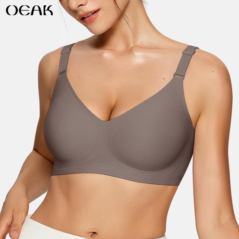 OEAK Seamless Women's Bra with Soft Support  Wireless and Full Coverage Available in Regular and Plus Sizes