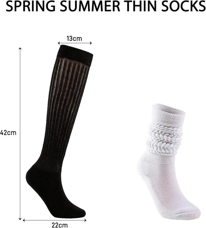 Slouch Socks for Women, 2 Pairs, Soft Extra Long Scrunch Knee High Sock, Premium Pack