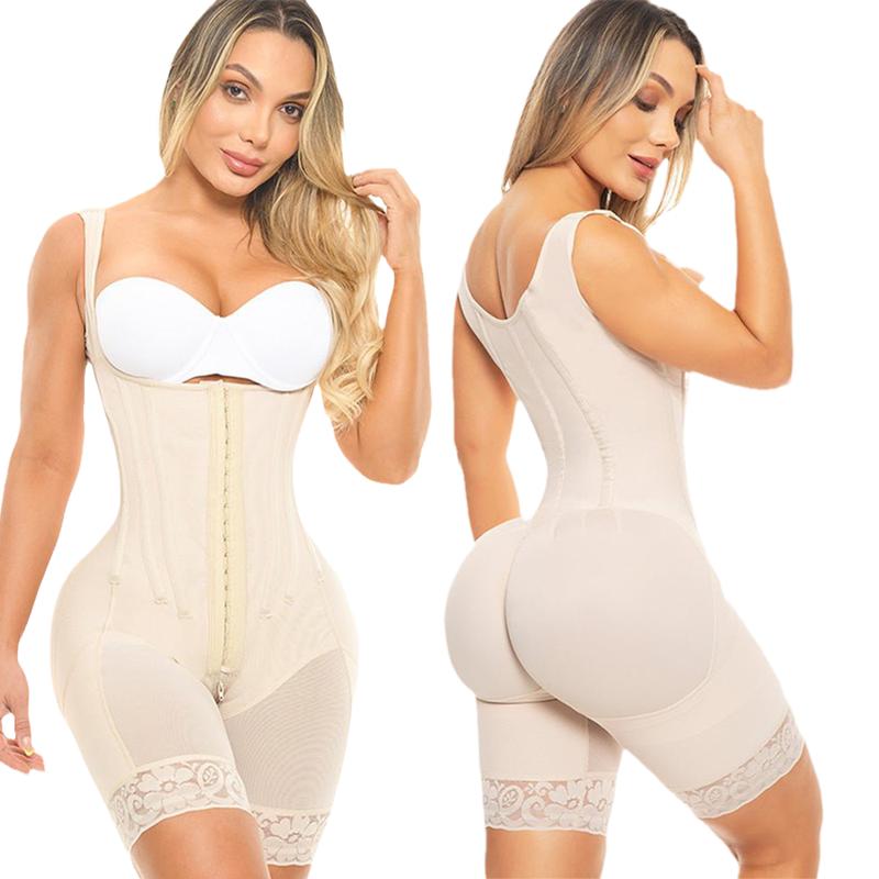 Fajas Colombianas Slimming Corset for Women Compression Bodysuit Open Chest Waist Trainer Shapewear Post Surgery Butt Lifter