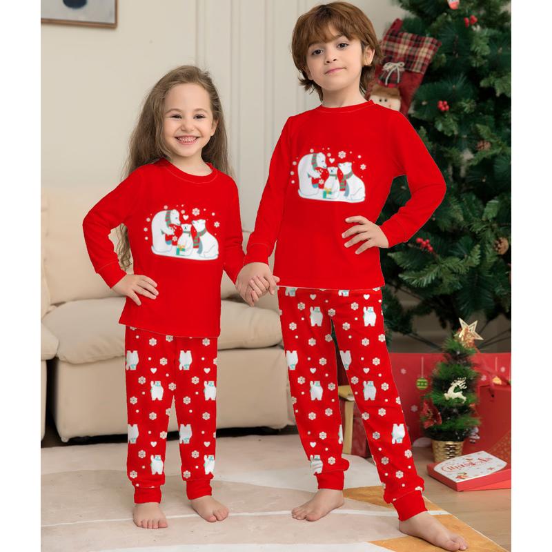 Christmas Family Pajamas Matching Sets Christmas Sleepwear Parent-Child Pjs Outfit For Christmas Holiday Xmas Party