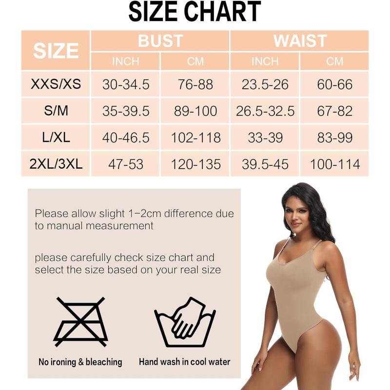 Bodysuit for Women Tummy Control Shapewear Body Shaper Seamless Spaghetti Strap Leotards