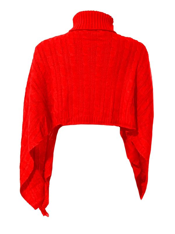 Women's Solid High Neck Sweater, Casual Long Sleeve Jumper for Fall & Winter, Fashion Ladies' Knitwear for Daily Wear