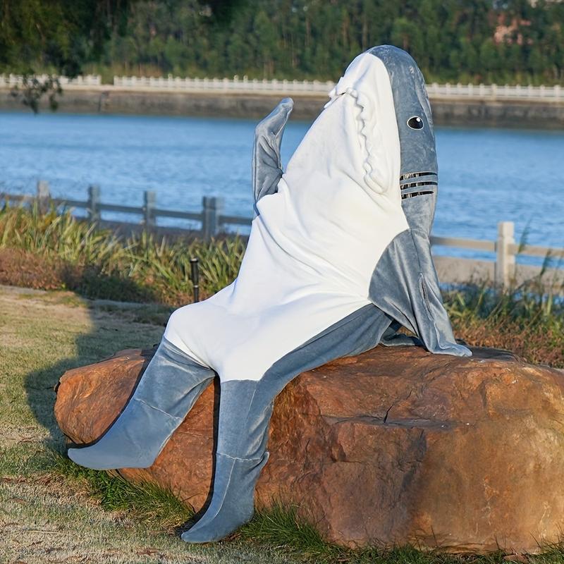 Shark Pajamas Blanket Hoodie Onesie for Family, Wearable Shark Blanket,Shark Sleeping Bag, Soft Cozy Shark Onesle Halloween Costume for Family, Ideal Gift for Friends,Pajama Party Comfort Overalls Clothing laborday deals